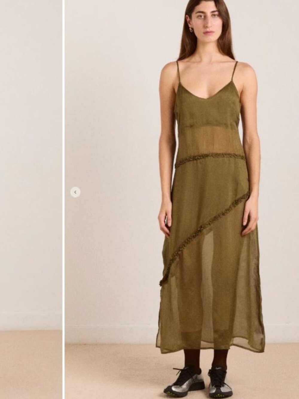 Damson Madder Sasha Ruffle Slip Dress with Cami BNWT